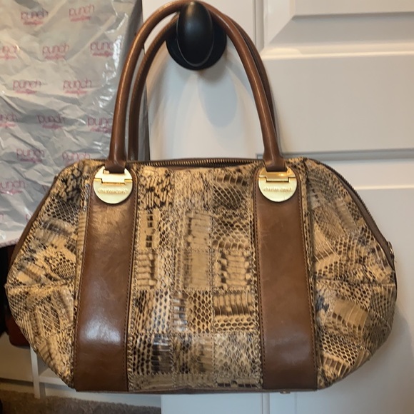 Charles David Snake skin bowling handbag - Picture 5 of 5